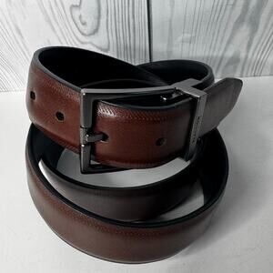 Kenneth Cole Reaction Belt Mens 38-40 Synthetic Brown Black Reversible